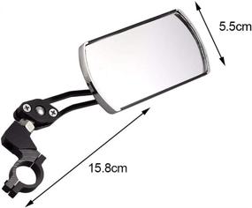 img 2 attached to Bike Mirror: 360° Rotatable Rear View Mirror for Bicycles & Motorcycles - Wide Angle Handlebar Mirrors (20-23mm)