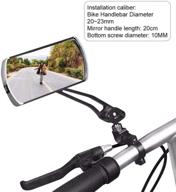 bike mirror: 360° rotatable rear view mirror for bicycles & motorcycles - wide angle handlebar mirrors (20-23mm) logo