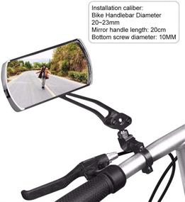 img 4 attached to Bike Mirror: 360° Rotatable Rear View Mirror for Bicycles & Motorcycles - Wide Angle Handlebar Mirrors (20-23mm)