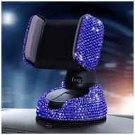 rhinstone-studded radish stars: adjustable strong sticky dashboard car phone mount with crystal rhinestone phone holder logo