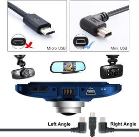 img 2 attached to 🔌 11.5ФТ Прямой кабель для зарядки Pasow Mini USB - USB 2.0 A-типа к Mini-B-типу с автомобильным адаптером для видеорегистратора, GPS, зеркала заднего вида, камеры заднего вида