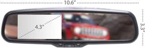 img 1 attached to 📸 Enhanced Master Tailgaters 4.3" LCD Rear View Mirror: 1080P 30FPS, 720P 60FPS HD DVR Dual Way Video Recorder for Superior Night Vision + AHD Backup Camera Included
