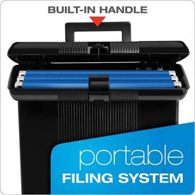 img 3 attached to 🗂️ Pendaflex Portable File Box in Black, 11 Inches Height x 14 Inches Width x 6.5 Inches Depth (model 41732)