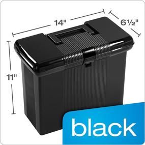 img 2 attached to 🗂️ Pendaflex Portable File Box in Black, 11 Inches Height x 14 Inches Width x 6.5 Inches Depth (model 41732)