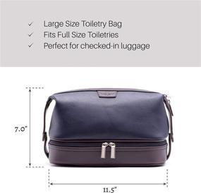 img 3 attached to 🧳 Vetelli Leo Men's Leather Toiletry Bag: Spacious, Water-Resistant, and Durable – Great for Travel and Gifting