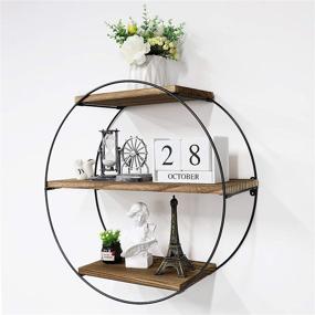 img 4 attached to 📚 Befayoo Floating Shelves: Rustic Wood Geometric Style Décor Shelf for Various Spaces