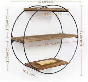 img 3 attached to 📚 Befayoo Floating Shelves: Rustic Wood Geometric Style Décor Shelf for Various Spaces