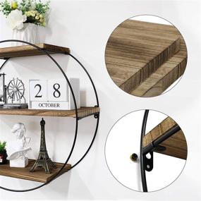 img 2 attached to 📚 Befayoo Floating Shelves: Rustic Wood Geometric Style Décor Shelf for Various Spaces