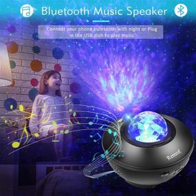 img 2 attached to Remon Star Projector: Smart Night Light with Galaxy Projection, Alexa & Google Home Compatibility, 10 Colors, Ocean Wave & Starry Scene, Bluetooth Speaker for Kids Bedroom - Perfect Valentine Gift