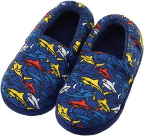 img 4 attached to 🐛 FLYFUPPY Black Caterpillar Toddler Boys' Slippers – Stylish and Comfy Footwear