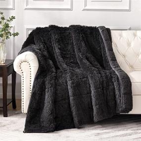 img 4 attached to HBlife Sherpa Blanket Decorative Shaggy