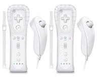 🎮 high-quality white remote and nunchuck controller for wii wii u by burcica: enhanced gaming experience logo