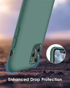 img 2 attached to 📱 DTTO Compatible with iPhone 11 Pro Case – Romance Series Silicone Cover with Enhanced Camera and Screen Protection – Midnight Green