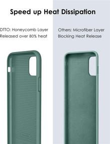 img 1 attached to 📱 DTTO Compatible with iPhone 11 Pro Case – Romance Series Silicone Cover with Enhanced Camera and Screen Protection – Midnight Green