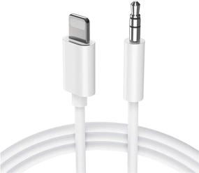 img 4 attached to Phone 12 Por/12/X/XS/11/11 Pro/11 Pro Max/8/8Plus/7/7Plus Aux Cord - 3.5mm Premium Auxiliary Audio Cable for Car Stereo/Speaker/Headphone Adapter - Support All iOS Systems - White