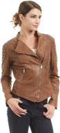 π§₯ ctc women's open moto jacket with eyelet details in faux leather - california style logo