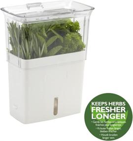 img 1 attached to Cole & Mason Cut Herb Keeper: Convenient White Solution for Fresh Herbs