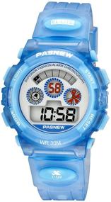 img 1 attached to 🕒 PASNEW Kids Watch: Waterproof Digital-Analog Sport Watches for Boys & Girls 6-12 with Alarm - Multi Function Timepiece