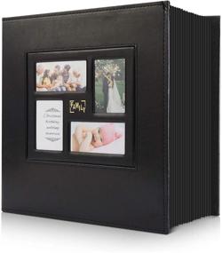 img 4 attached to Large Capacity Family Wedding Picture Album | Holds 1000 Horizontal and Vertical Photos | 4x6 Photo Album with 1000 Pockets | Black