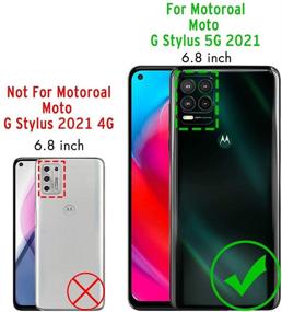 img 3 attached to 📲 Aoways Belt-Clip Holster Case for Motorola Moto G Stylus 5G: Heavy Duty Drop Protection with Screen Protector - Red