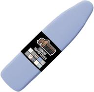 gorilla grip silicone reflective ironing board cover - resists scorching, staining, and fits large/standard boards 15x54 inch - hook and loop fastener straps, elastic edge & thick padded - blue logo