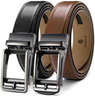 👔 adjustable leather sliding ratchet belts - optimal men's belt accessories logo