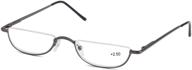 👓 soolala vintage designer alloy reading glasses: chic slim half frame for fashionable readers logo