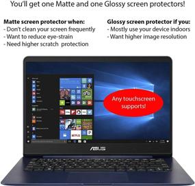 img 3 attached to 📱 Homy Screen Protector [2-Pack] 14.0 inch Laptop + WebCam Cover | Matte & Glare Crystal Clear | Fits 6 7/8 x 12 3/16 Computer Display | Compatible with Raised Bezel Notebooks