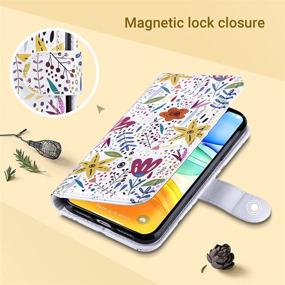 img 1 attached to 🌸 ULAK iPhone XR Wallet Case - Premium PU Leather Flip Folio Case with Card Holders, Kickstand, Hand Strap - Shockproof, Protective Cover for 6.1 inch iPhone XR (Spring Bloom)