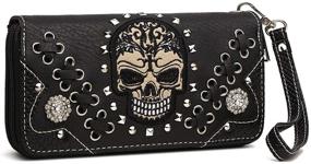 img 3 attached to Sugar Skull Studded Wallet Wristlet