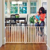 🚪 103" wide extra wide swing baby gate: no threshold, one-hand operation, hardware mount - ideal for oversized spaces, 60"-103" wide logo