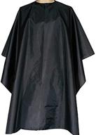 premium hairdressing salon nylon cape with closure snap, barber styling cape - unisex black hair cutting cape, 59" x 51 logo