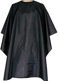 img 4 attached to Premium Hairdressing Salon Nylon Cape with Closure Snap, Barber Styling Cape - Unisex Black Hair Cutting Cape, 59" x 51