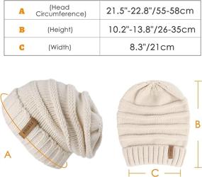 img 1 attached to FURTALK Winter Slouchy Beanie Hat Set - Knitted Oversized Unisex Crochet Cable Ski Cap, Baggy Slouch Hats for Women Men - 2 Pack