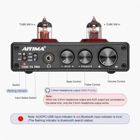 img 2 attached to AIYIMA Tube T6 PRO Bluetooth 5.0 Tube Preamplifier - Hi-Fi Headphone Amp, Vacuum Tube Preamp for Home Audio Amplifier, Wireless Receiver, Audio Decoder, Preamp PC-USB DAC with APTX