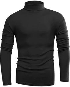 img 3 attached to 👕 Shop the Stylish Beauhuty Lightweight Pullover Turtleneck T-Shirt for Men