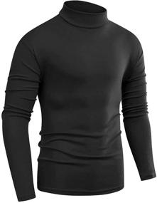 img 2 attached to 👕 Shop the Stylish Beauhuty Lightweight Pullover Turtleneck T-Shirt for Men