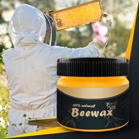 img 1 attached to 2PC Beeswax Furniture Care Kit - Wood Seasoning Beewax, Traditional Beeswax Polish, Complete Solution for Furniture, Floors, Tables, Cabinets