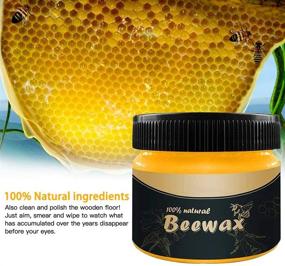 img 3 attached to 2PC Beeswax Furniture Care Kit - Wood Seasoning Beewax, Traditional Beeswax Polish, Complete Solution for Furniture, Floors, Tables, Cabinets