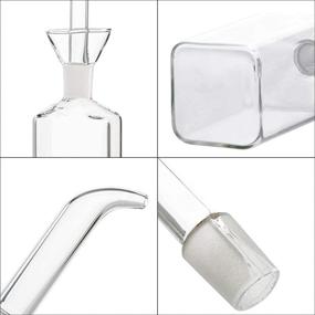 img 1 attached to LandHope Glass Olive Oil Dispenser Bottle for Kitchen and BBQ - 500ml/17oz size with Spout