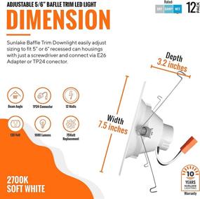 img 2 attached to ⚡️ Efficient SunLake 12-Pack LED Recessed Lighting for Industrial Electrical Solutions