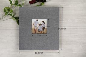 img 3 attached to Potricher Linen Hardcover Photo Album 4x6 - Large Capacity for 600 Photos - Ideal for Family, Wedding, Anniversary, Baby Vacations - Stylish Gray Design with 600 Pockets