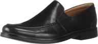 clarks aldric slip loafers leather logo