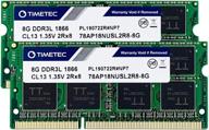 💻timetec 16gb ddr3l / ddr3 1866mhz набор модулей памяти для ноутбука - 2x8gb не-ecc, не-буферизованные модули ram логотип