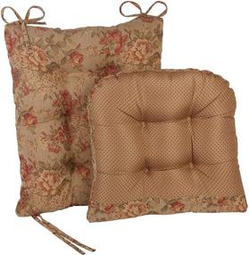 img 3 attached to 🪑 Klear Vu The Gripper Non Slip Rocking Chair Seat and Seatback Cushion Set, Somerset, 17x17x3