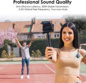 img 1 attached to 🎤 Hollyland Lark 150 Wireless Lavalier Mic System-2.4GHz Dual Transmitters Receiver Charging Case, Mini Lapel Mic for DSLR Camcorder iPhone Android YouTube Video Recording Interview Vlog