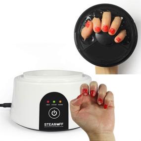 img 2 attached to Enhanced Gel Nail Steamer Polish Remover, Gentle on Nails, Professional Steam Nail Polish Removal Machine for Gel Polish, Not Suitable for Acrylic Nail / Dip Powder Nails (Black White)