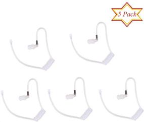 img 3 attached to 🎧 JEUYOEDE Replacement Acoustic Tube for Motorola Kenwood Baofeng Surveillance Kit Earpiece Headset - Compatible Connector (5 Packs)