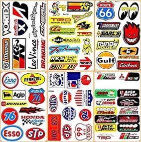 img 2 attached to 🏎️ Lot 6 Vinyl Graphic Decals Stickers D6095 for NHRA Drag Racing Cars Motor STP Esso Gulf 76 Oil
