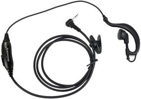 img 3 attached to abcGoodefg 1 Pin 2.5mm Walkie Talkie Earpiece Headset: Motorola & Cobra Compatible G Shape Two Way Radio Earpiece with Mic PTT
